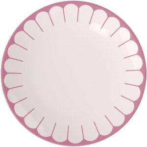 Elegant pink ceramic dinner plate