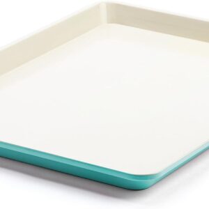 Bakeware 18” x 13” Half Cookie Sheet Baking Pan, Non-Toxic PFAS-Free Healthy Ceramic Nonstick, Oven Safe to 450°F, Easy Release, Even Heating, Easy Clean, Turquoise