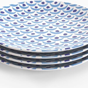 Melamine Dinner Plates - Set of 4 |  Collection | Durable Stoneware-like Quality, Dishwasher Safe, Perfect for Indoor and Outdoor Use