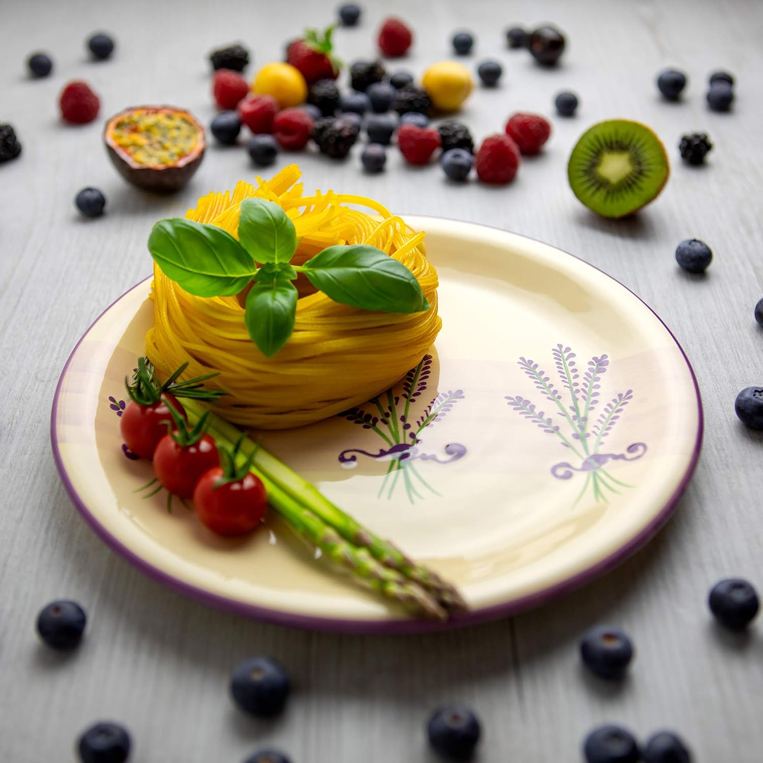 Elegant white ceramic dinner plate